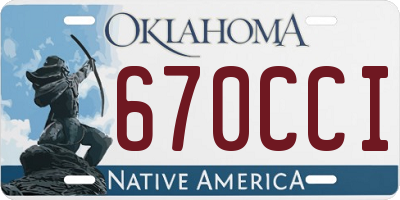 OK license plate 670CCI