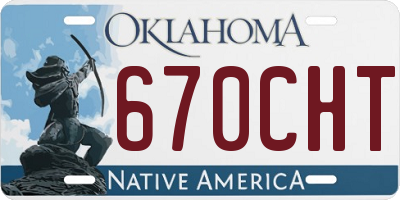 OK license plate 670CHT