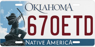 OK license plate 670ETD
