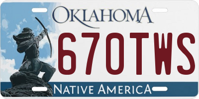 OK license plate 670TWS