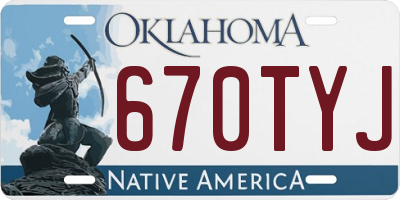 OK license plate 670TYJ