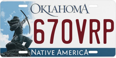OK license plate 670VRP