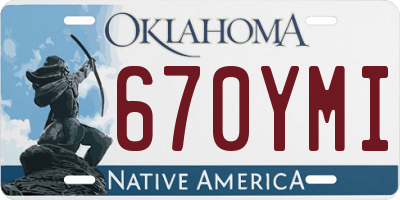 OK license plate 670YMI