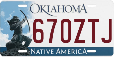 OK license plate 670ZTJ