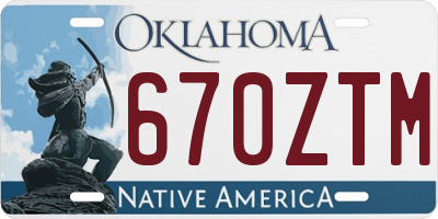 OK license plate 670ZTM