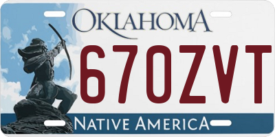 OK license plate 670ZVT