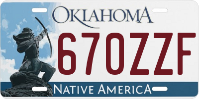OK license plate 670ZZF