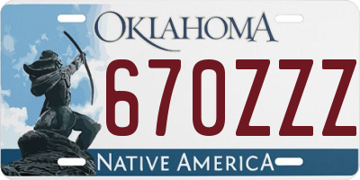 OK license plate 670ZZZ