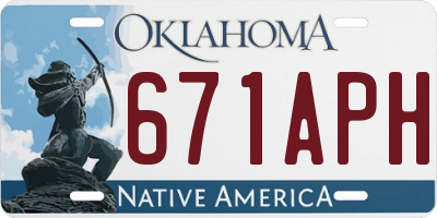 OK license plate 671APH