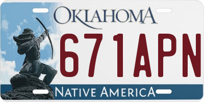 OK license plate 671APN