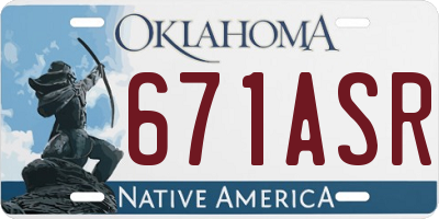 OK license plate 671ASR