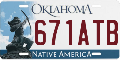 OK license plate 671ATB
