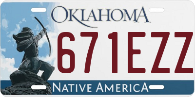 OK license plate 671EZZ