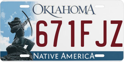 OK license plate 671FJZ