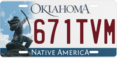 OK license plate 671TVM