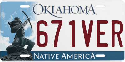 OK license plate 671VER