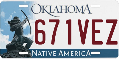 OK license plate 671VEZ