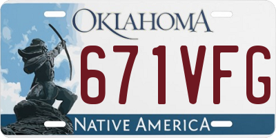 OK license plate 671VFG