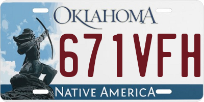 OK license plate 671VFH