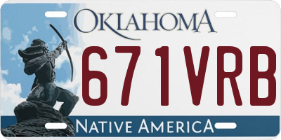 OK license plate 671VRB