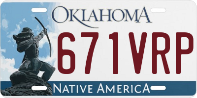 OK license plate 671VRP