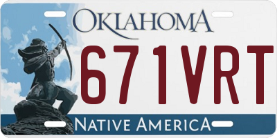 OK license plate 671VRT