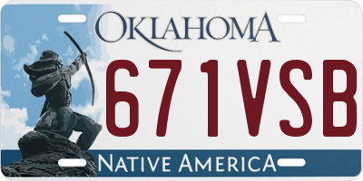 OK license plate 671VSB