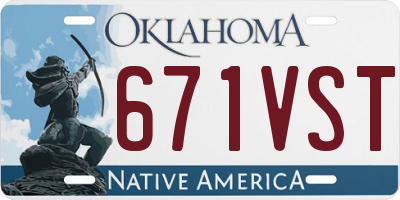 OK license plate 671VST