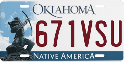 OK license plate 671VSU