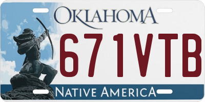 OK license plate 671VTB