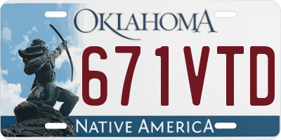 OK license plate 671VTD