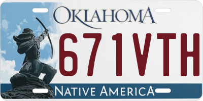 OK license plate 671VTH