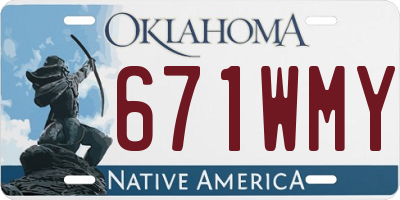 OK license plate 671WMY