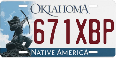 OK license plate 671XBP