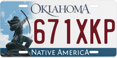 OK license plate 671XKP