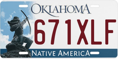 OK license plate 671XLF