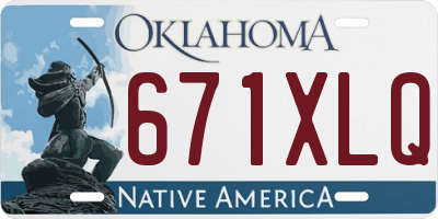 OK license plate 671XLQ