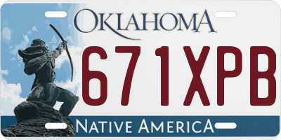OK license plate 671XPB