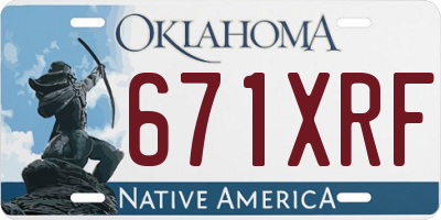 OK license plate 671XRF