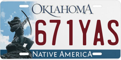 OK license plate 671YAS