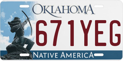 OK license plate 671YEG