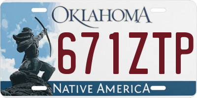 OK license plate 671ZTP