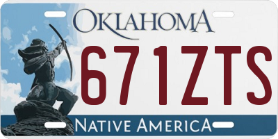 OK license plate 671ZTS