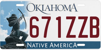 OK license plate 671ZZB