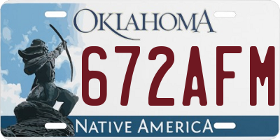 OK license plate 672AFM