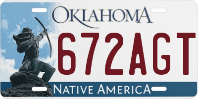 OK license plate 672AGT