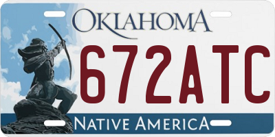 OK license plate 672ATC