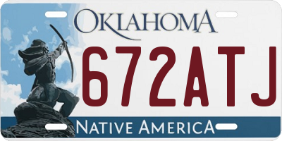 OK license plate 672ATJ