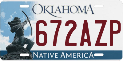 OK license plate 672AZP