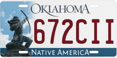 OK license plate 672CII
